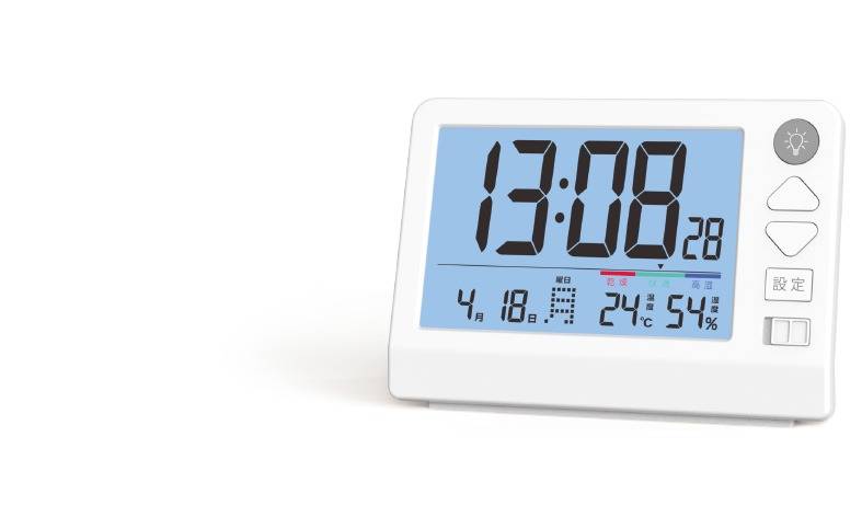多機能大型電波デジタル置き時計 ACBE32WH